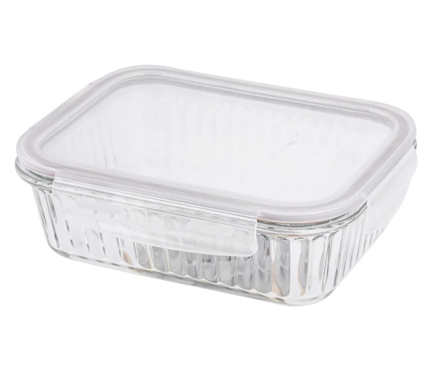 Altom Fresh Relief pojemnik z pok. prostokątny 1l 20x15x7cm taupe - 1580553 - zdjęcie